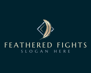 Feather Quill Plume logo design