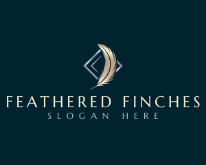 Feather Quill Plume logo design