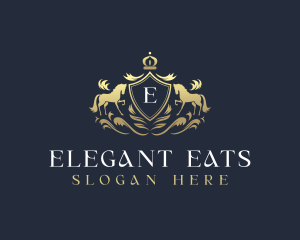 Elegant Horse Shield logo design