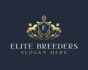 Elegant Horse Shield logo design