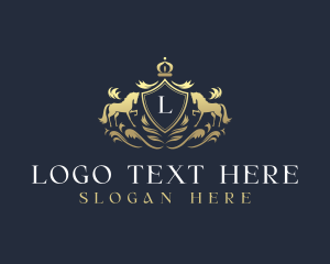 Steed - Elegant Horse Shield logo design