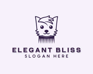 Dog Pet Comb Logo