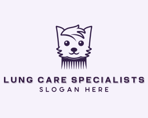 Dog Pet Comb logo design