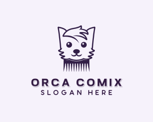Veterinarian - Dog Pet Comb logo design