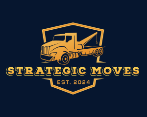 Tow Truck Transportation logo design