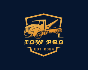 Tow Truck Transportation logo design