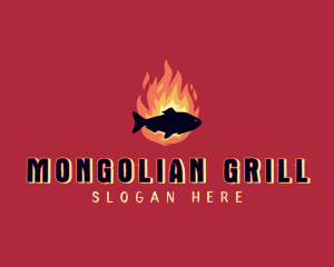 Fish Seafood Grill logo design