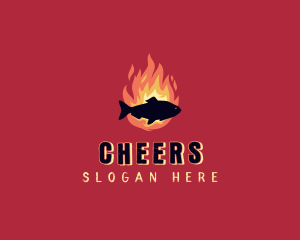 Grilling - Fish Seafood Grill logo design