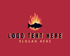 Cooking - Fish Seafood Grill logo design