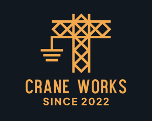 Crane - Construction Crane Scaffolding logo design