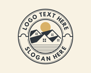 Roofer - Town Houses Roofing logo design