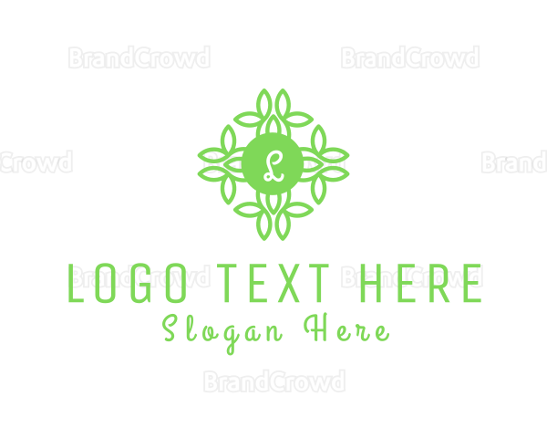 Leaf Flower Nature Farm Logo