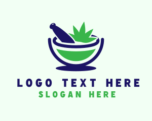Mortar And Pestle - Medical Cannabis Pharmacy logo design