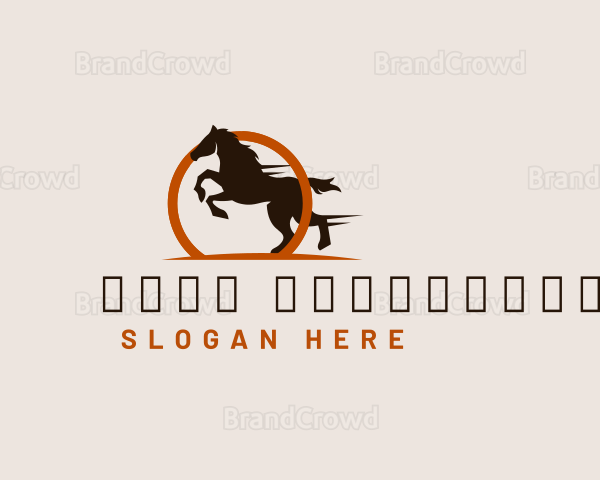 Horse Stallion Racing Logo