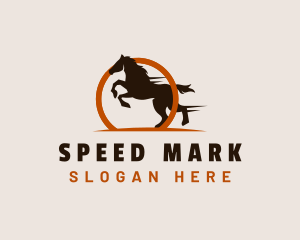 Horse Stallion Racing logo design