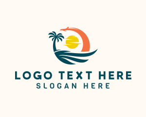 Plane - Vacation Beach Resort logo design