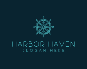 Ship Helm Sketch  logo design