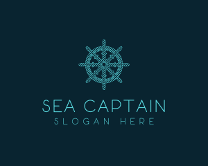 Ship Helm Sketch  logo design