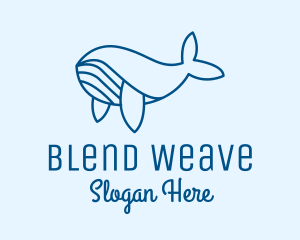 Blue Sperm Whale  logo design