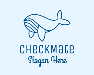 Blue Sperm Whale  logo design