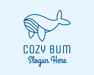 Blue Sperm Whale  logo design