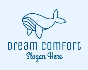 Blue Sperm Whale  logo design