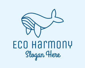 Biodiversity - Blue Sperm Whale logo design