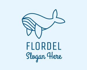 Blue Sperm Whale  logo design