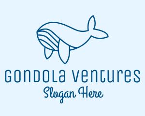 Blue Sperm Whale  logo design