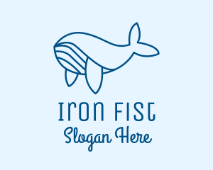 Blue Sperm Whale  logo design