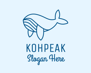 Blue Sperm Whale  logo design