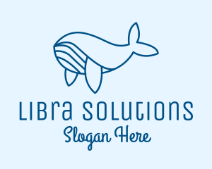 Blue Sperm Whale  logo design