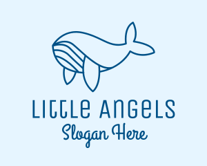 Blue Sperm Whale  logo design