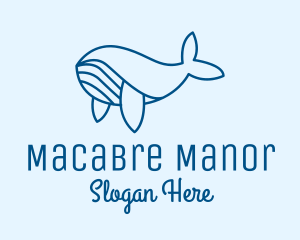 Blue Sperm Whale  logo design