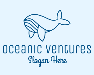 Blue Sperm Whale  logo design