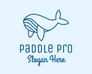 Blue Sperm Whale  logo design