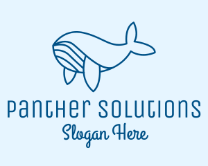 Blue Sperm Whale  logo design