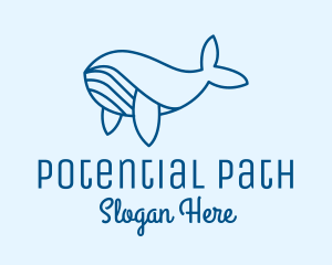 Blue Sperm Whale  logo design