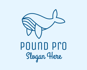 Blue Sperm Whale  logo design