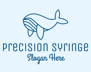 Blue Sperm Whale  logo design