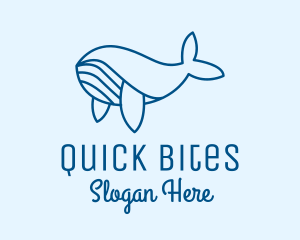 Blue Sperm Whale  logo design