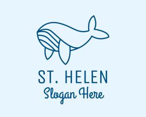 Blue Sperm Whale  logo design