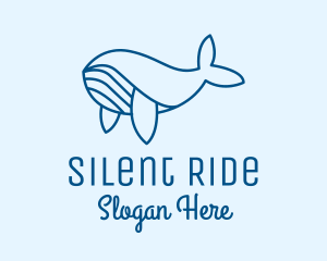 Blue Sperm Whale  logo design