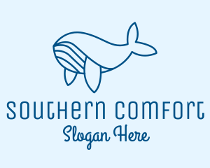 Blue Sperm Whale  logo design