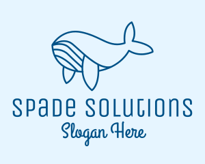 Blue Sperm Whale  logo design