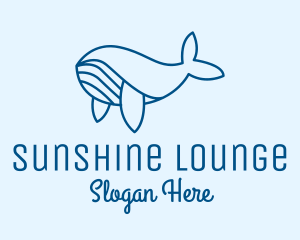 Blue Sperm Whale  logo design