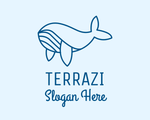 Blue Sperm Whale  logo design