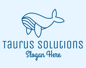 Blue Sperm Whale  logo design