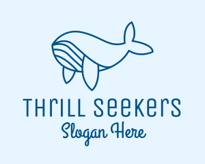 Blue Sperm Whale  logo design