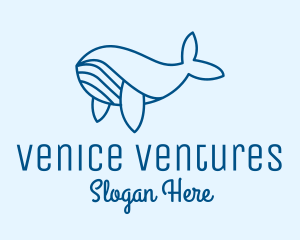 Blue Sperm Whale  logo design